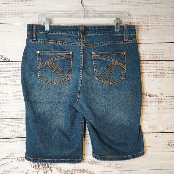 Womans Urban Star sz 10 Tall High Rise Jean Shorts 5 Pocket - Picture 8 of 13